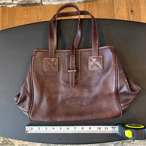 Dooney & Bourke Handbags - Dooney & Bourke premium Brown Leather Tote Bag with red interior. Classic design